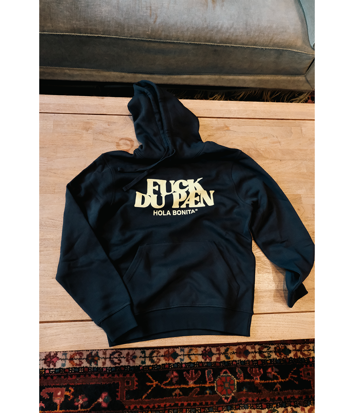 FUCK DU PÆN, Hoodie, Sort/Gul