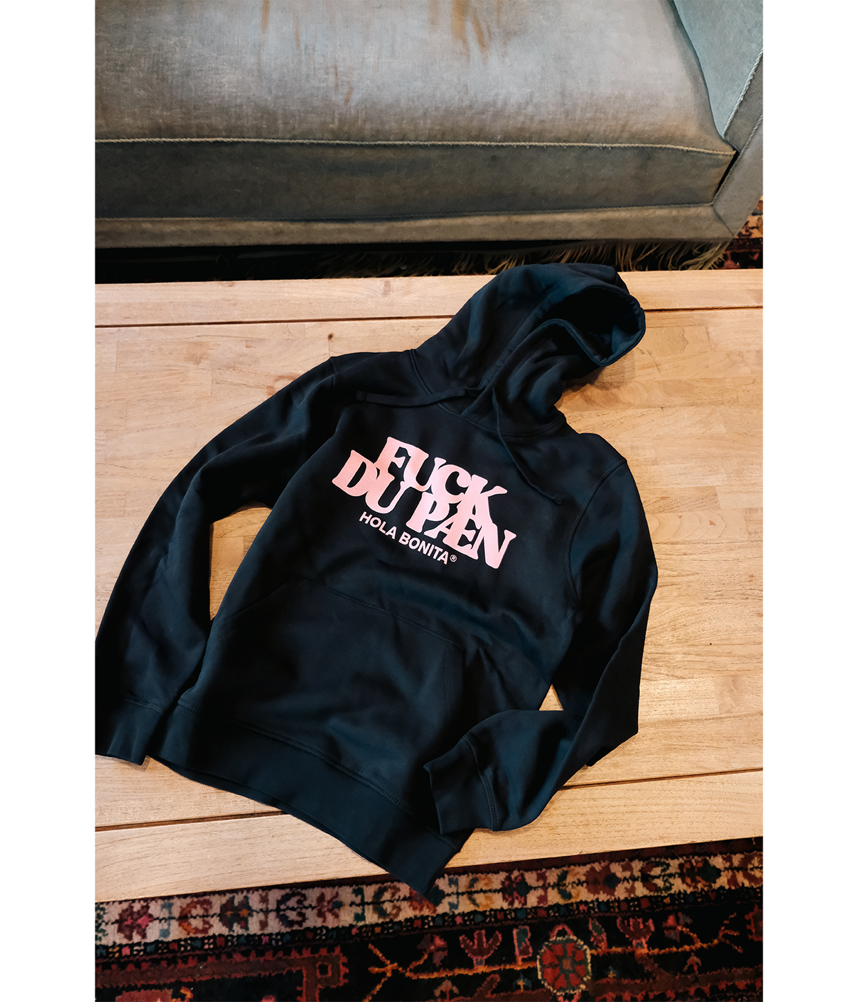 FUCK DU PÆN, Hoodie, Sort/Pink