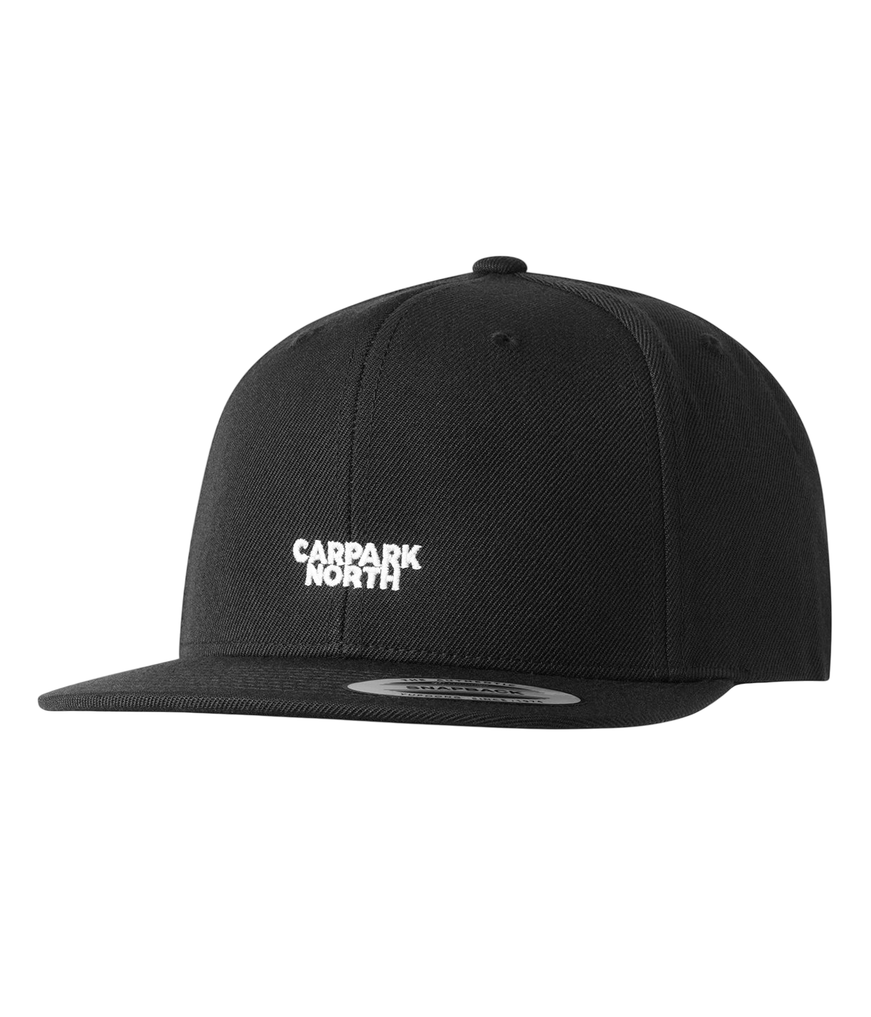 Logo Center, Black/White, Flat Brim, Snapback Cap