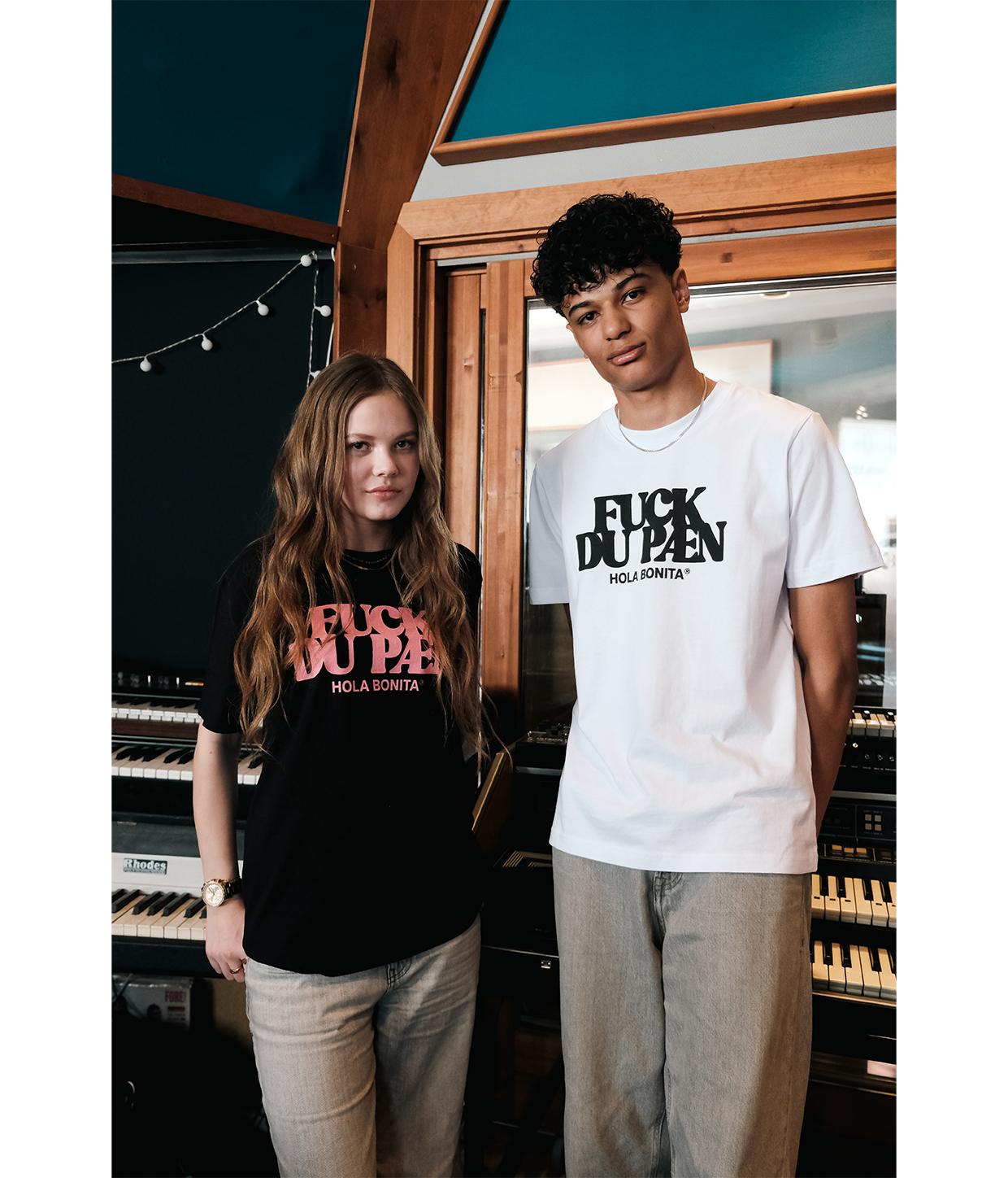 FUCK DU PÆN, T-shirt, Sort/Pink