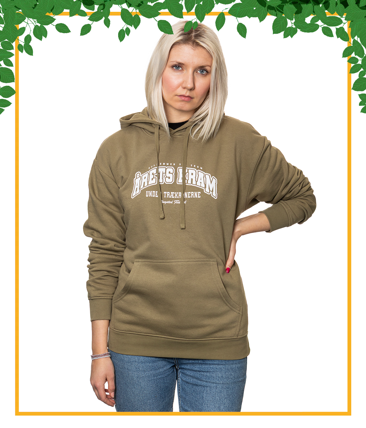 College, Green Hoodie