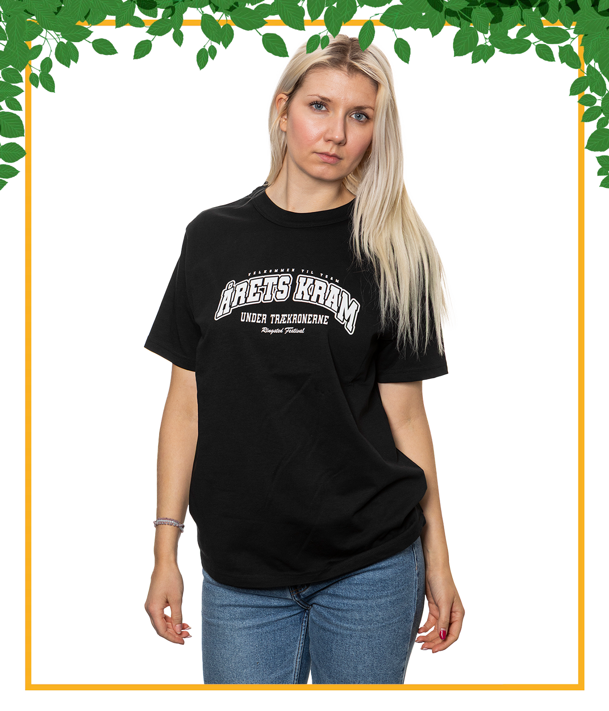 College, Black Loose Fit T-shirt