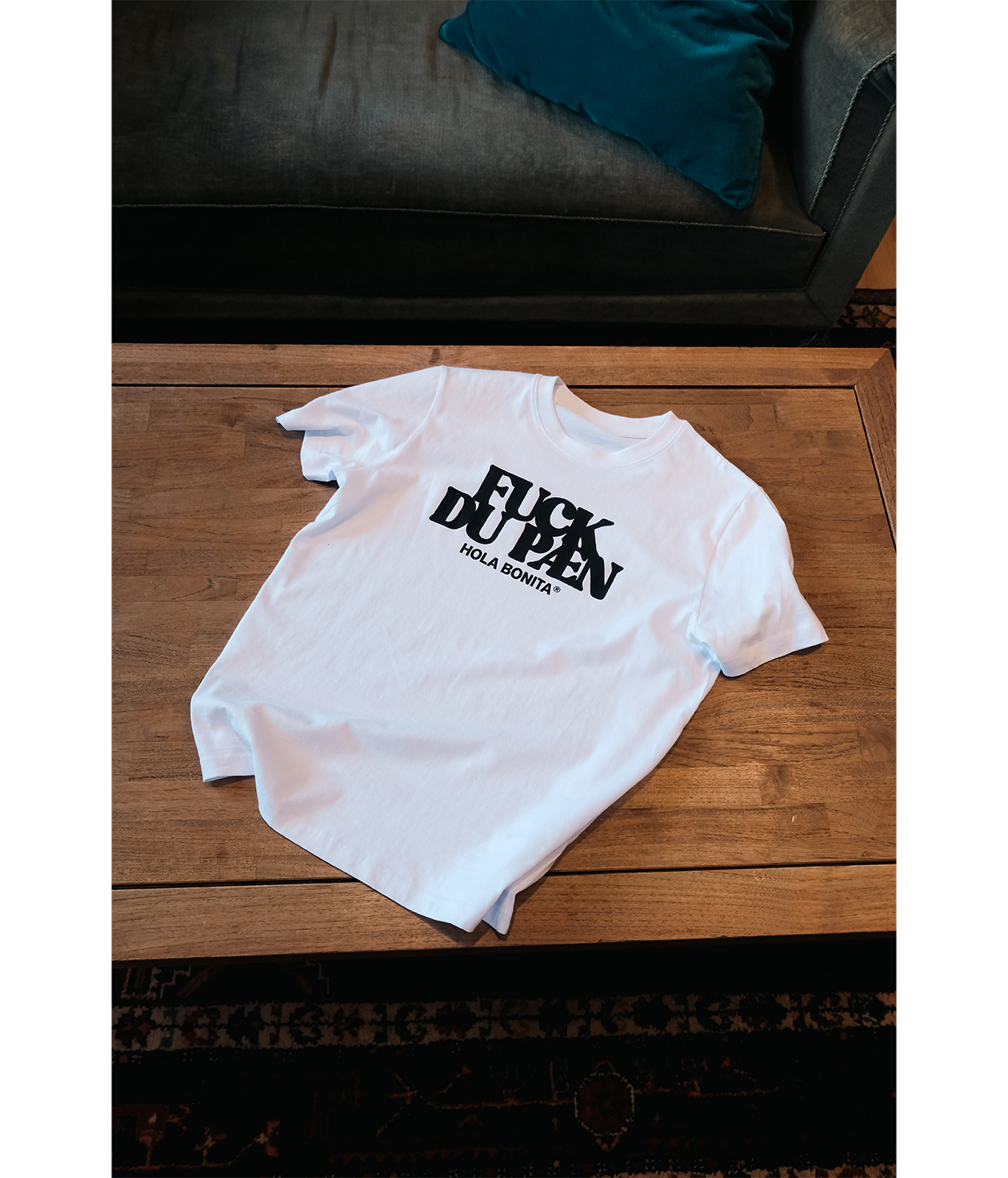 FUCK DU PÆN, T-shirt, Hvid/Sort