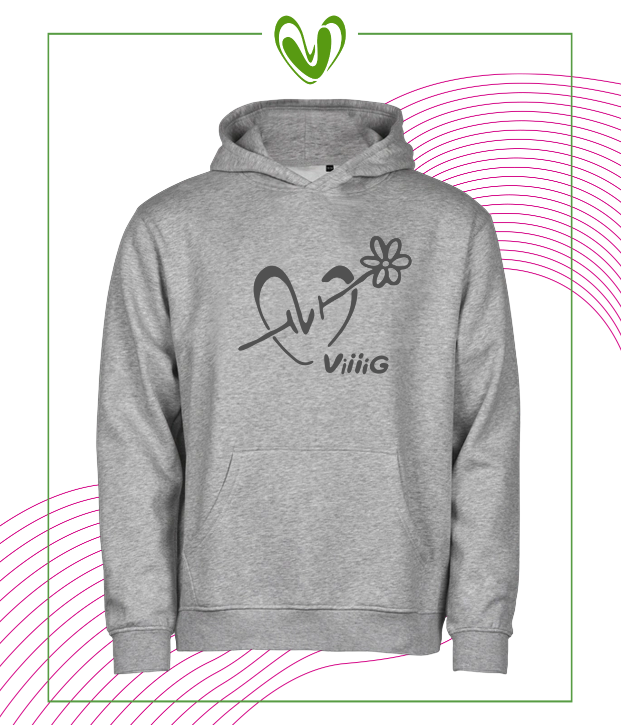 Vig Festival: Flower, Grå børne Hoodie