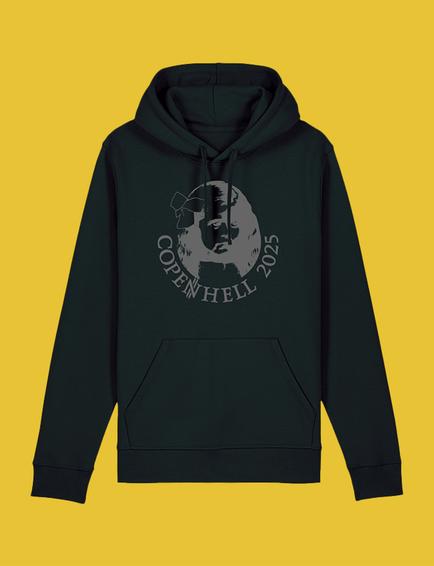 Copenhell Vintage, Gråt Print, Hoodie