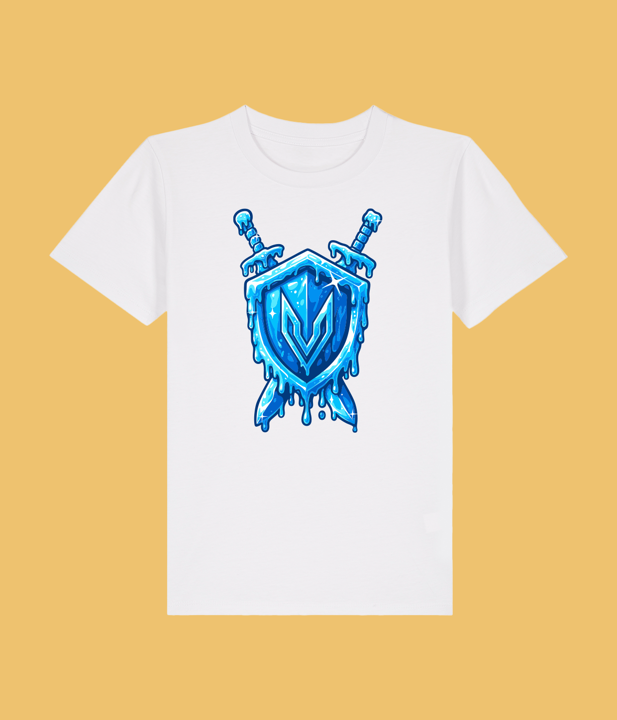 Vercinger Frosset Logo, Hvid T-Shirt