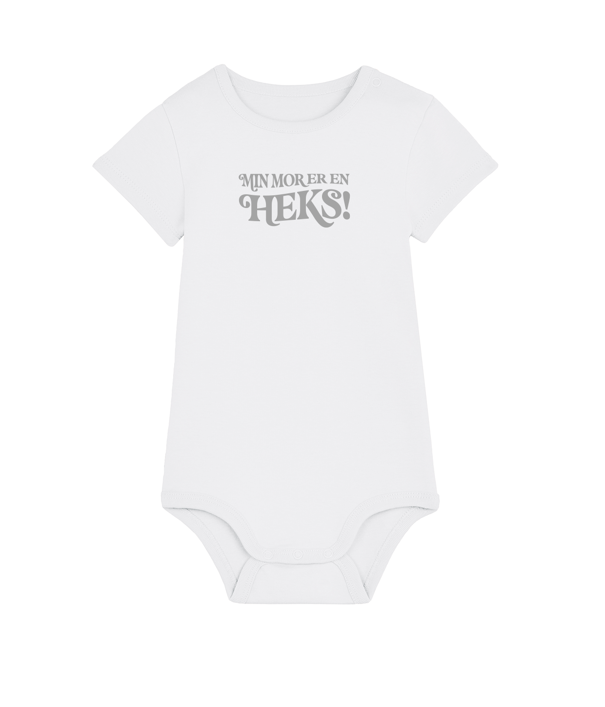 Min Mor Er En Heks - Grå, White Baby Body