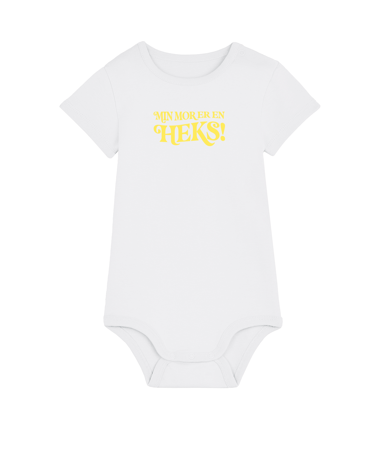 Min Mor Er En Heks - Gul, White Baby Body