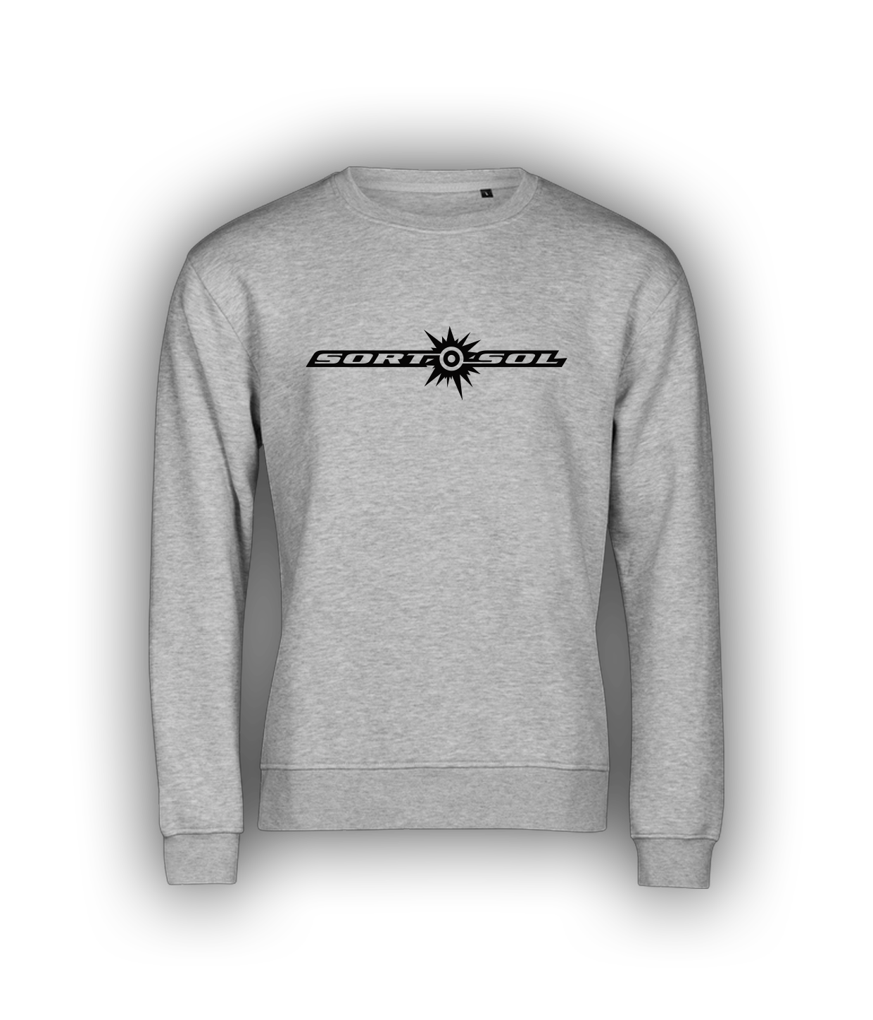 Sort Sol, Logo, Grå Sweatshirt