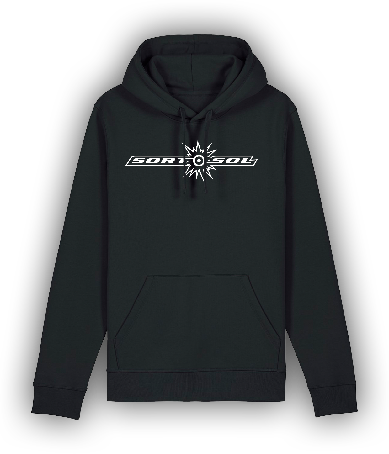 Sort Sol, Logo, Sort Hoodie