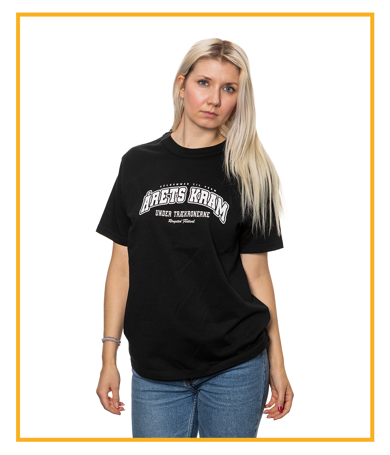 College, Black Loose Fit T-shirt