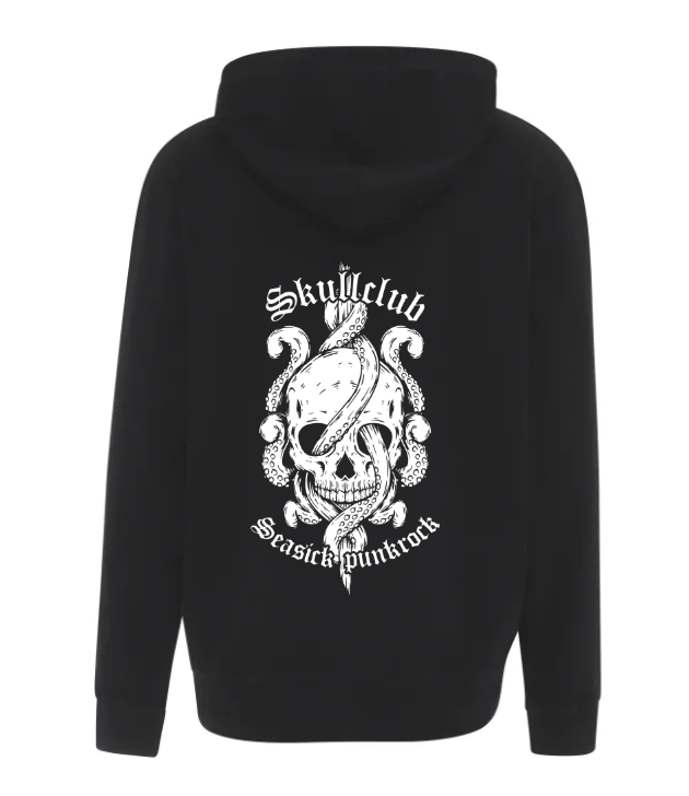 Octo Skull, Black Zipper Hoodie