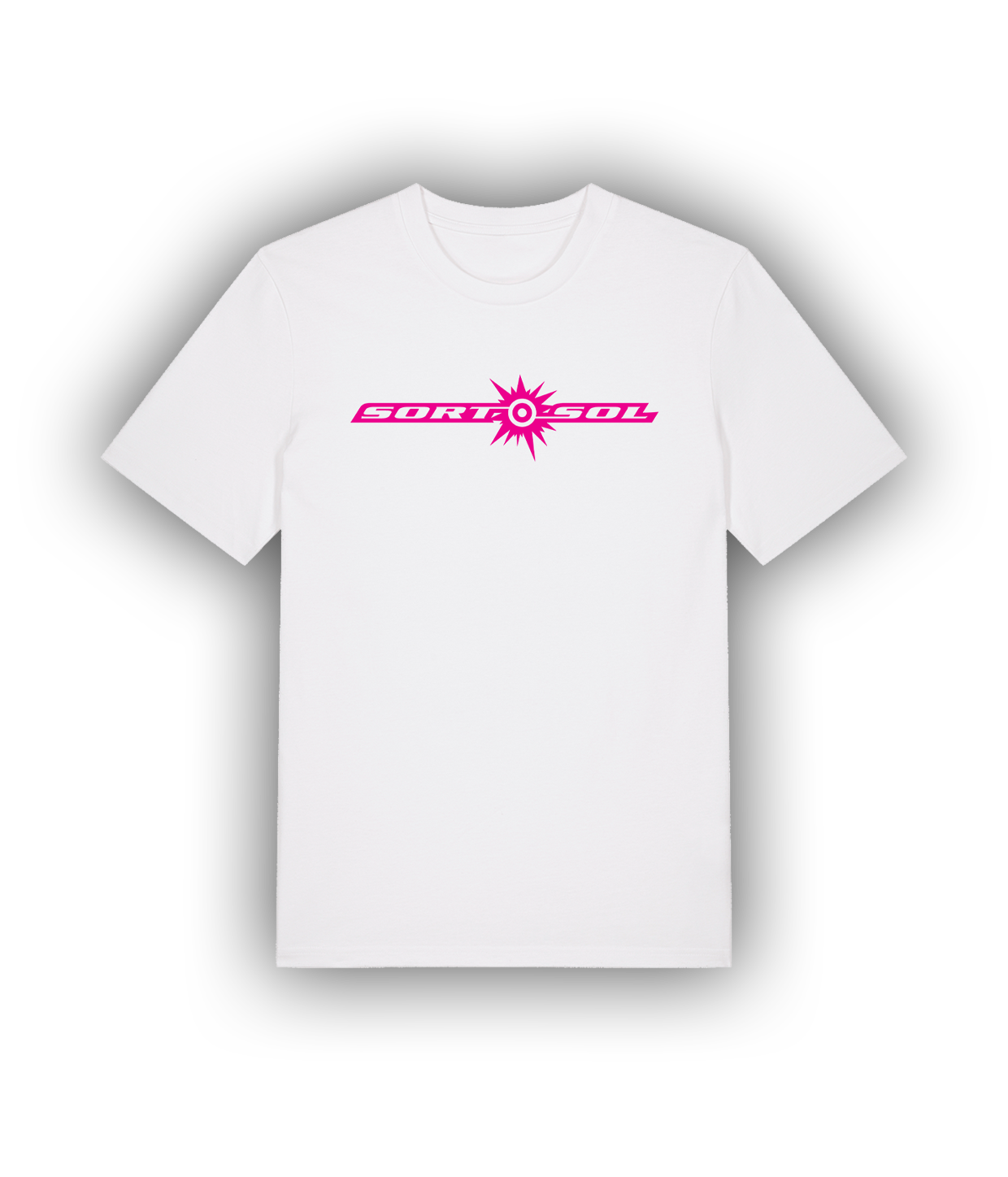 Sort Sol, Logo, Hvid T-Shirt