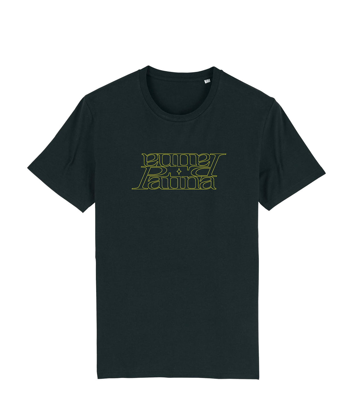 Spejlvendt Logo Gul, Sort T-shirt