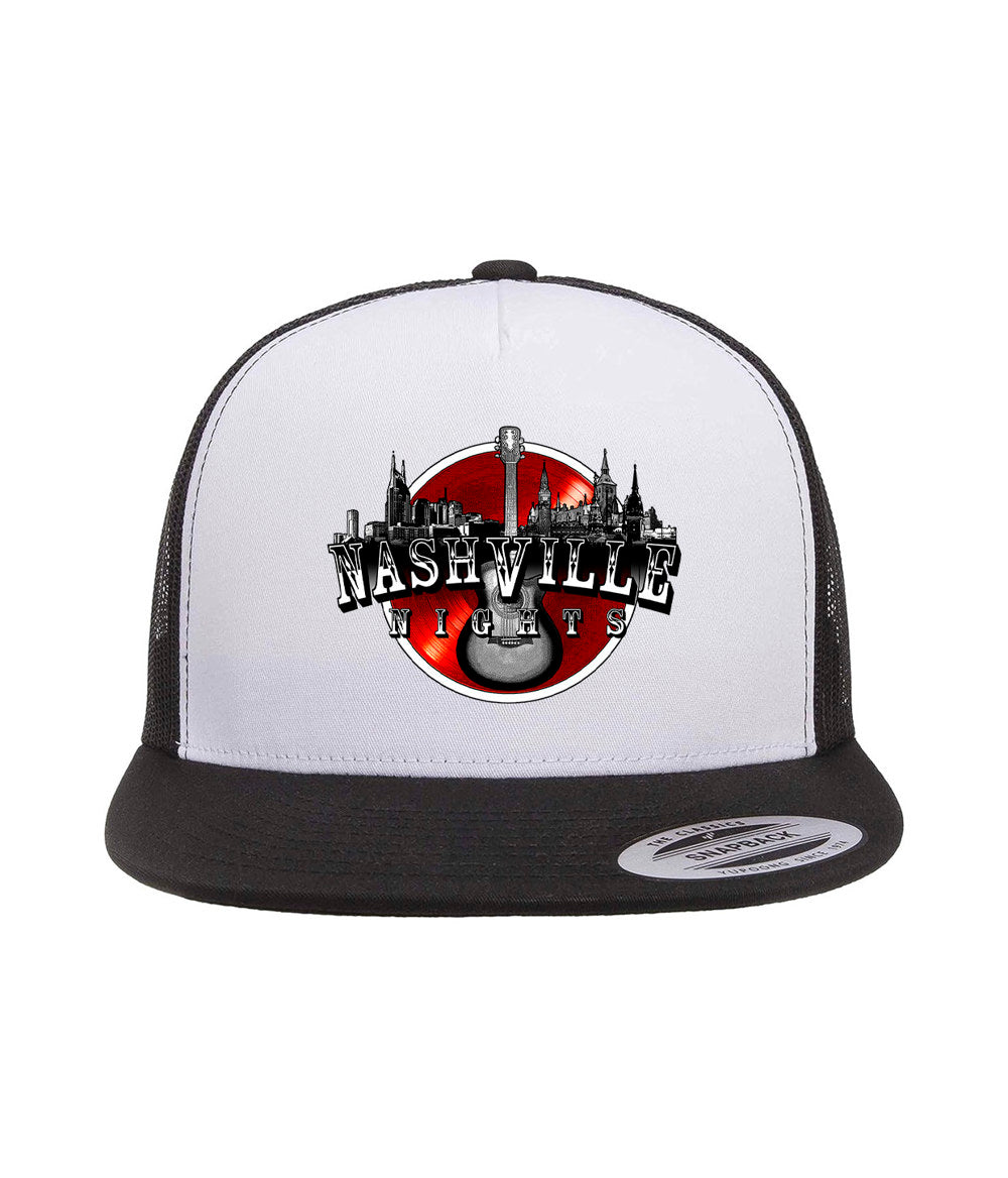 Skyline Patch, Black/White Flatbrim Snapback Cap