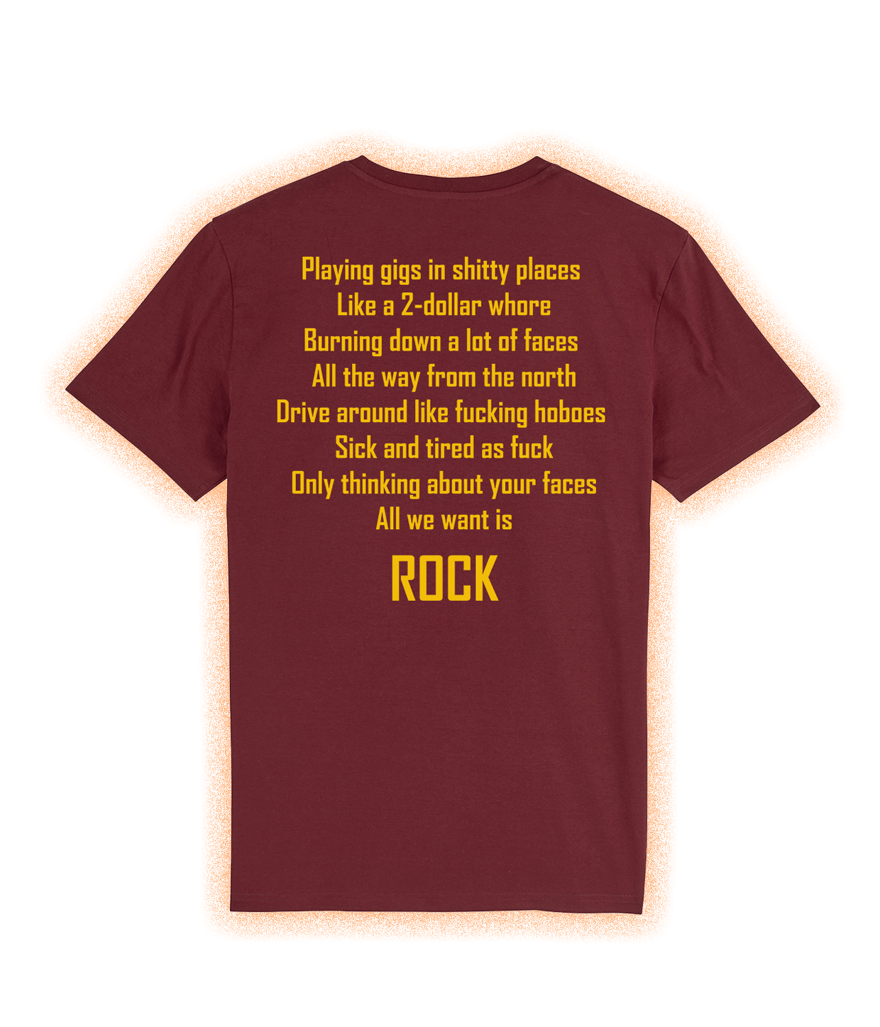 Indestructible, Burgundy, Økologisk T-shirt