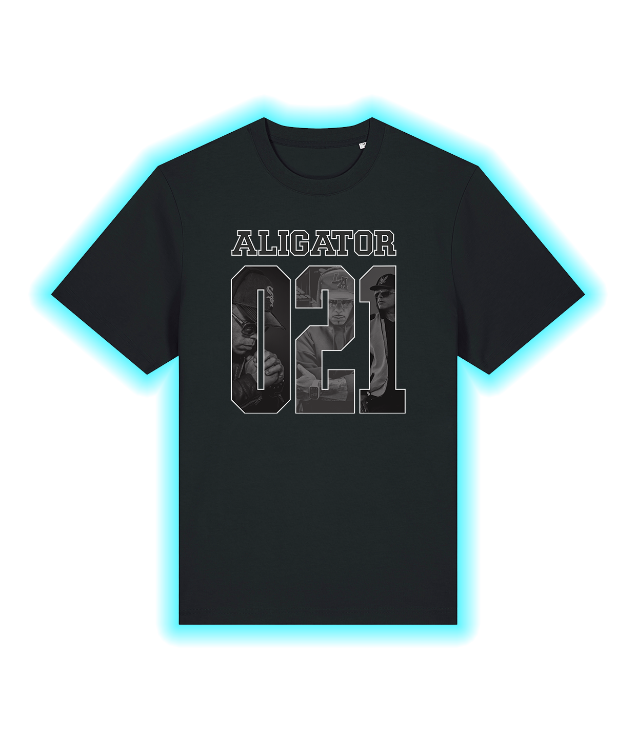 021 Foto Collage, Sort T-shirt