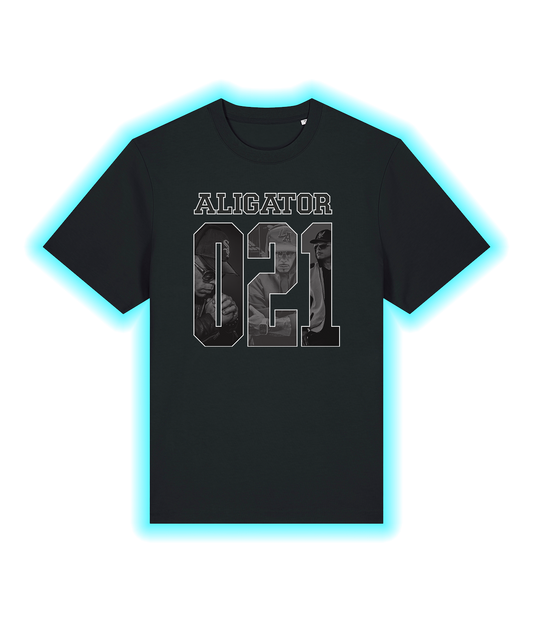 021 Foto Collage, Sort T-shirt