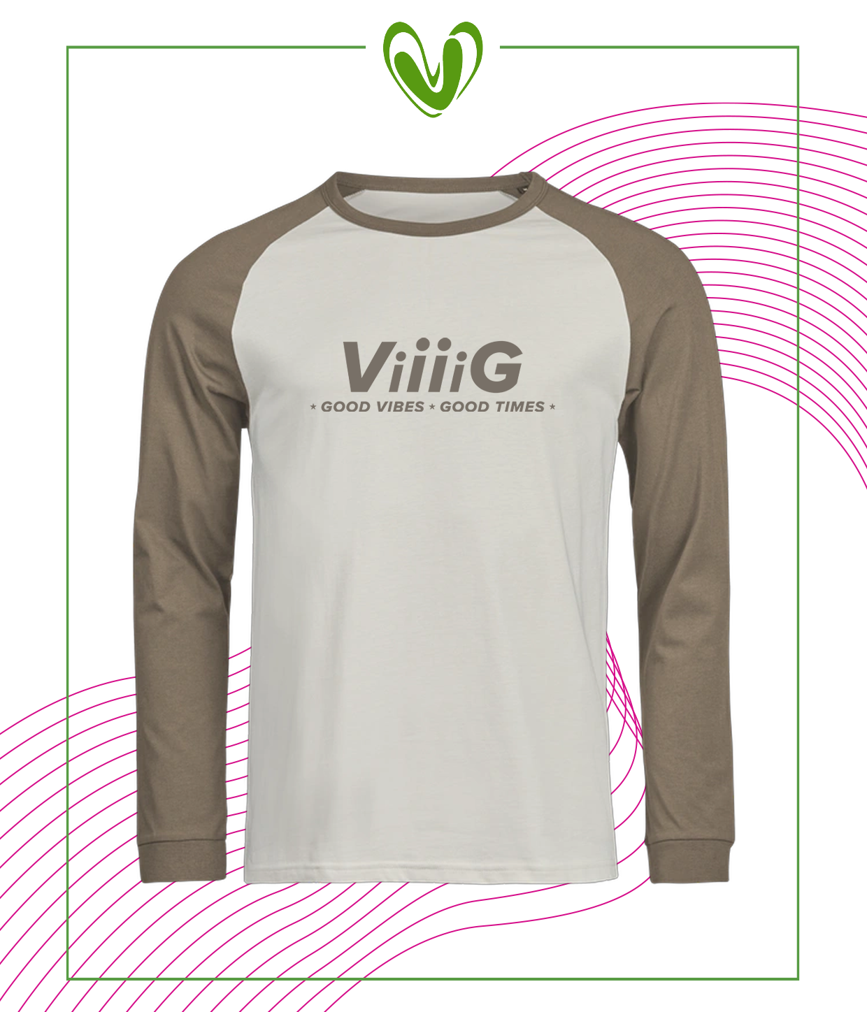 Vig Festival: ViiiiG, Brun Langærmet T-Shirt