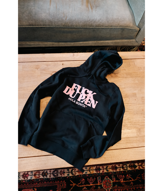 FUCK DU PÆN, Hoodie, Sort/Pink