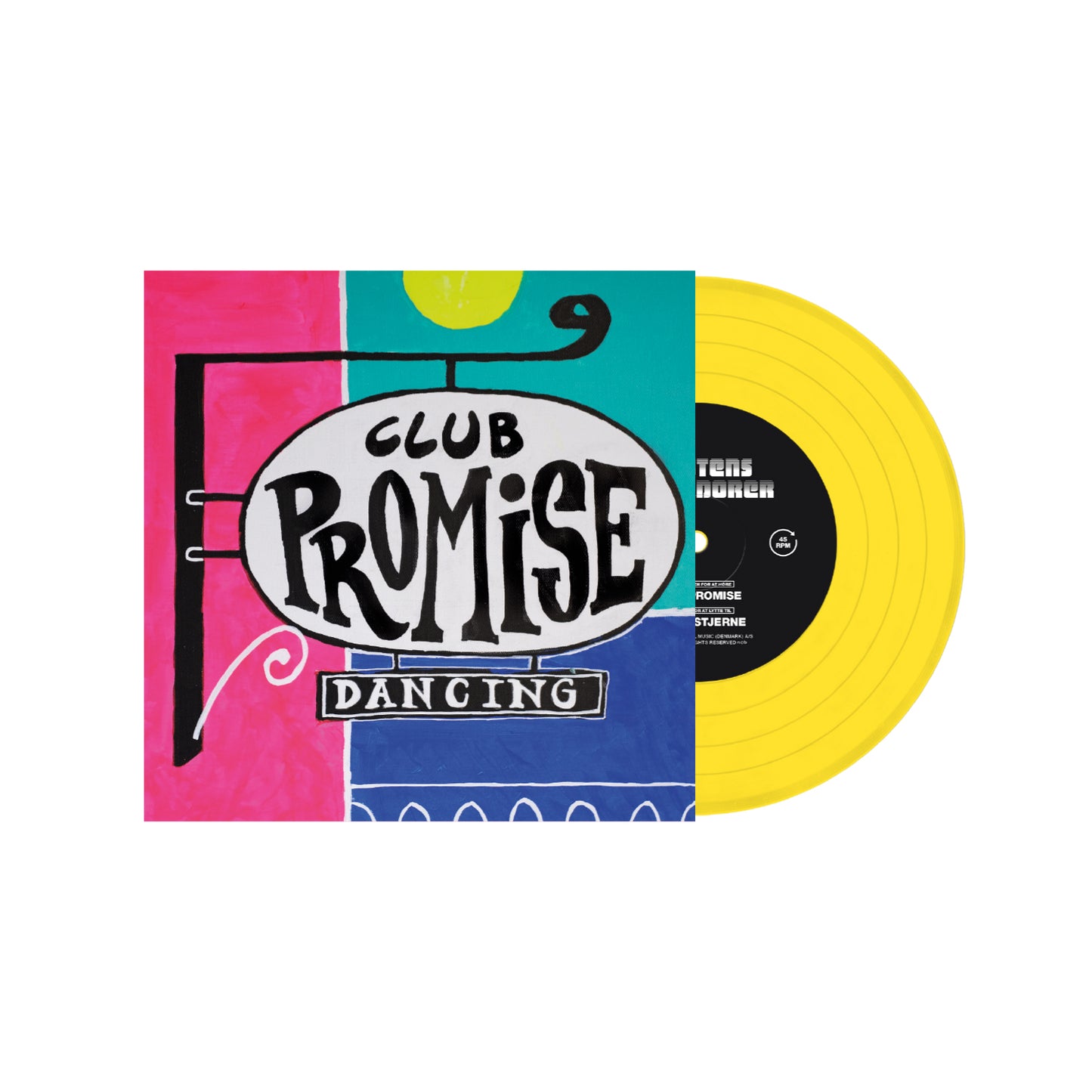 Club Promise / Ensom Stjerne [Gul vinyl], 7” vinyl