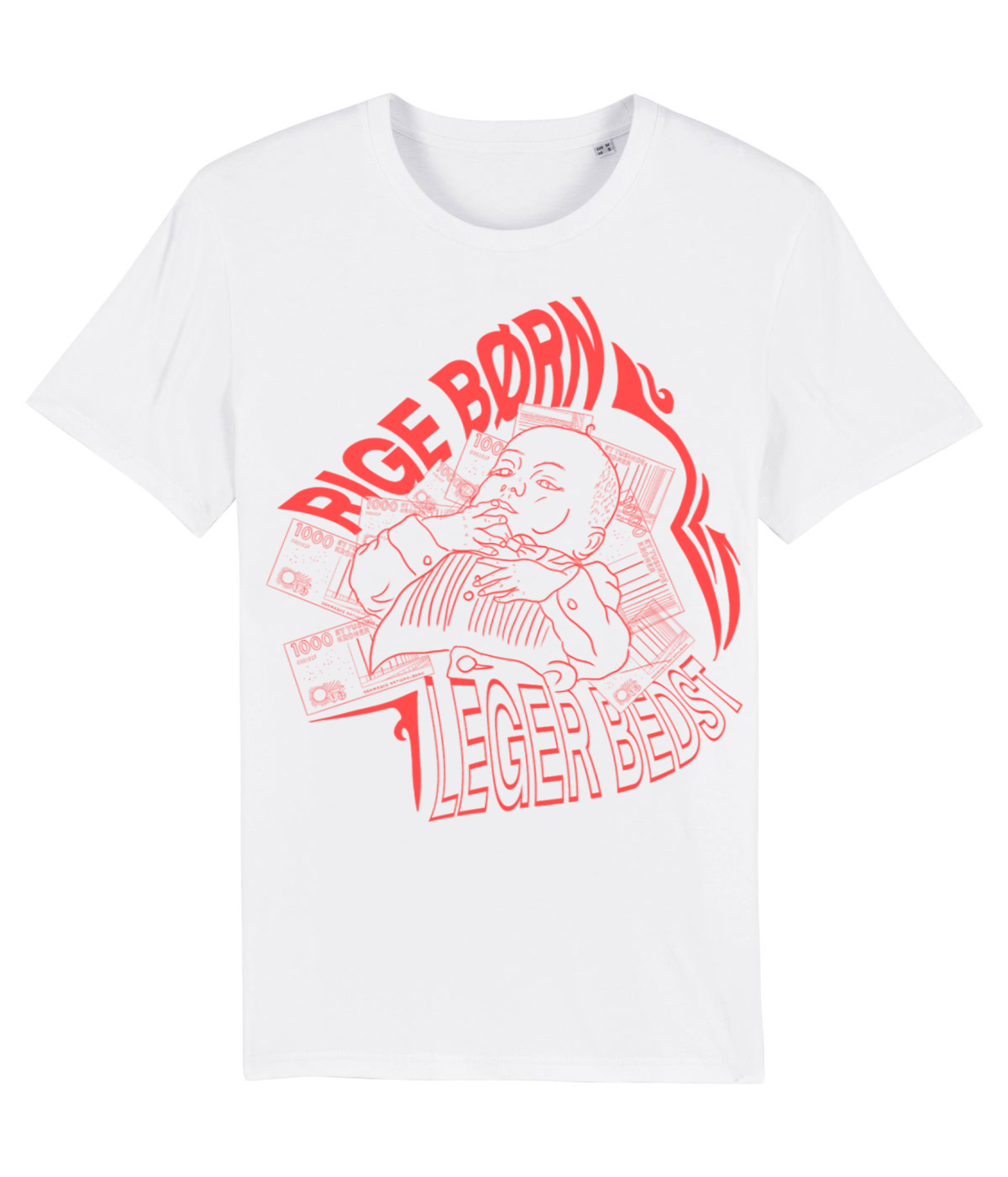 RIGE BØRN LEGER BEDST [Rødt tryk], T-shirt