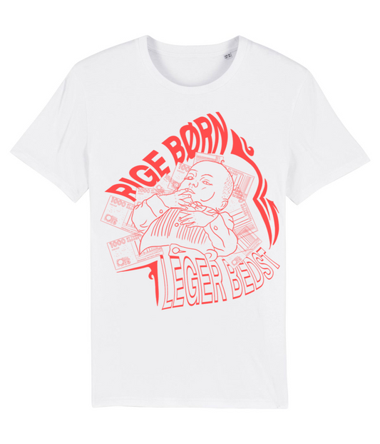 RIGE BØRN LEGER BEDST [Rødt tryk], T-shirt