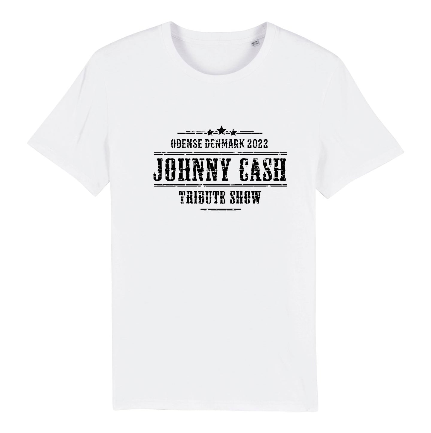 Johnny Cash Tribute White, Økologisk T-shirt