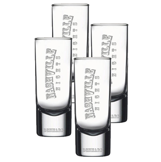 Engraved Shot Glass - 4 stk