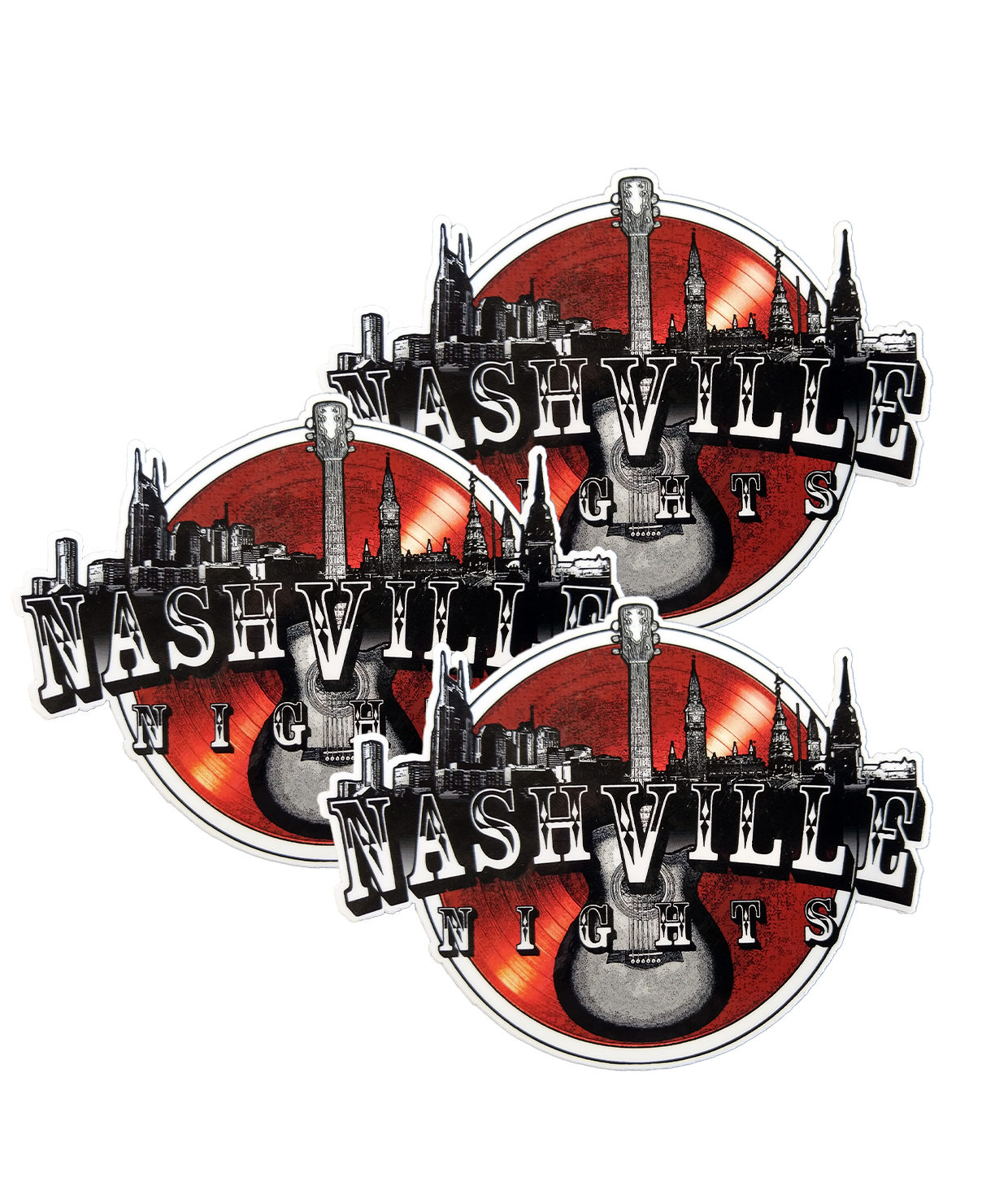 Nashville Nights Stickers - 3 stk