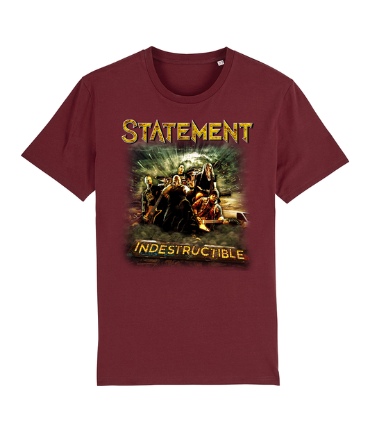 Indestructible, Burgundy, Økologisk T-shirt