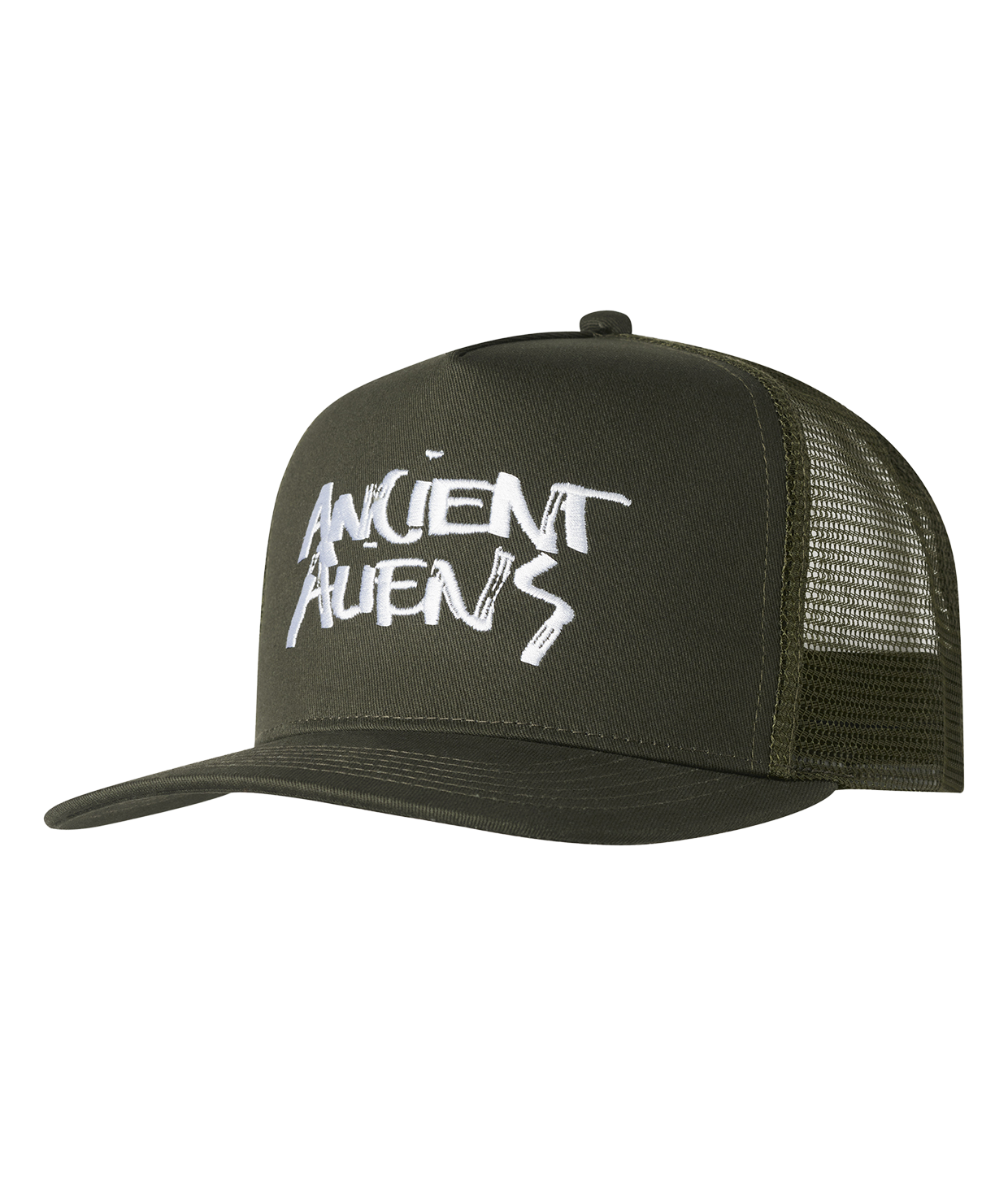 Ancient Aliens broderet trucker cap, oliven