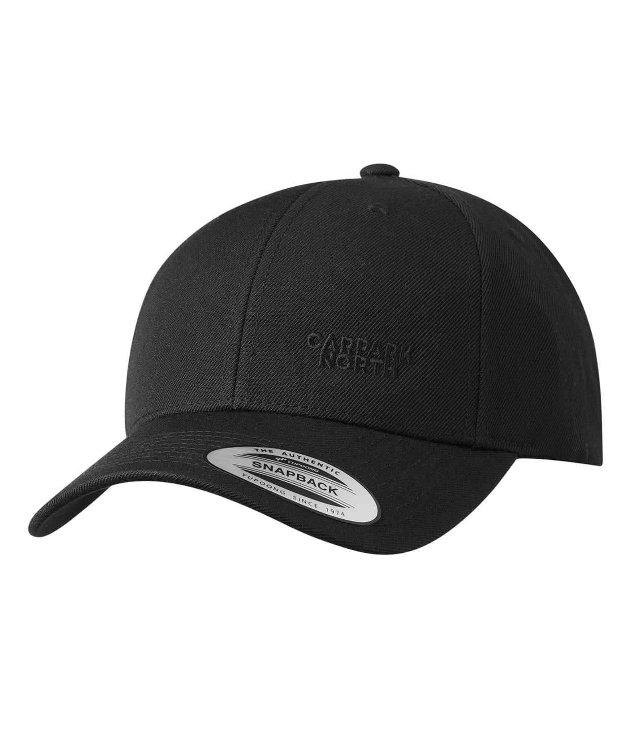 Logo Left, Black/Black, Baseball, Snapback Cap