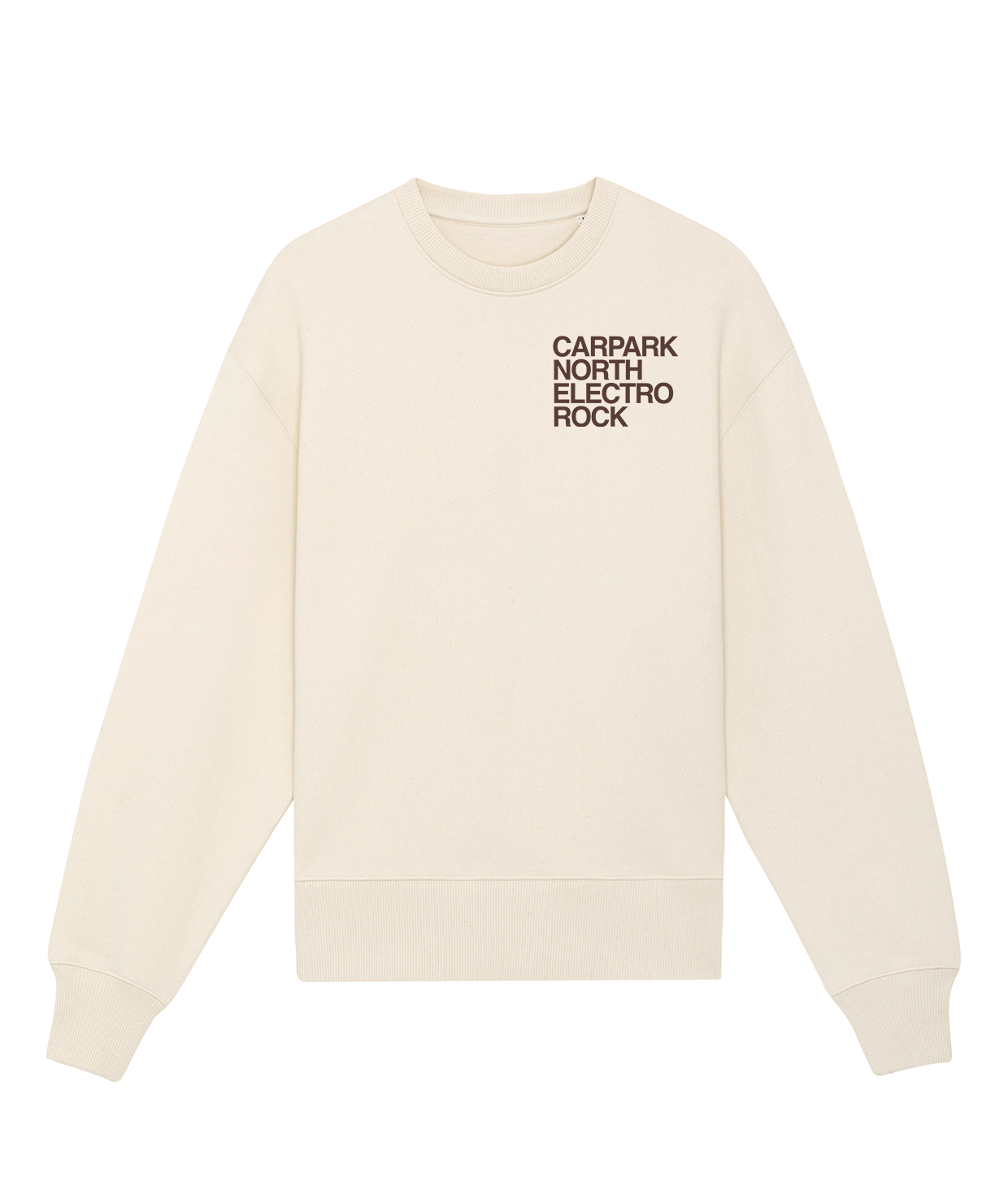 Electro Rock, Natural Raw, Heavy Crewneck