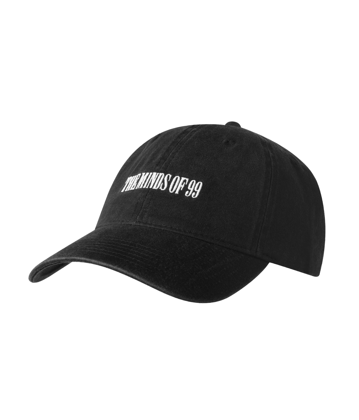 Text Logo, Vintage Black Dad Cap