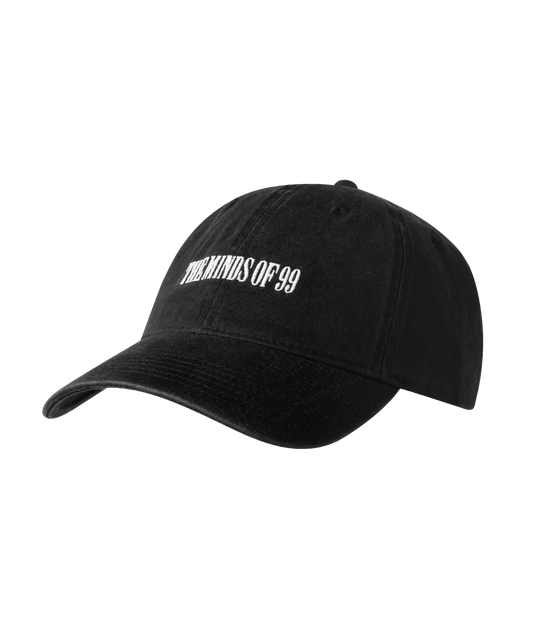 Text Logo, Vintage Black Dad Cap