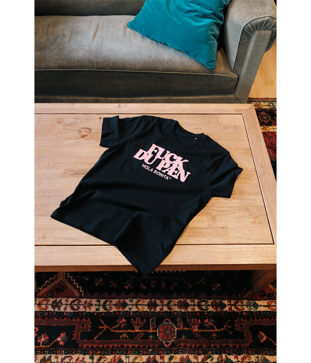 FUCK DU PÆN, T-shirt, Sort/Pink