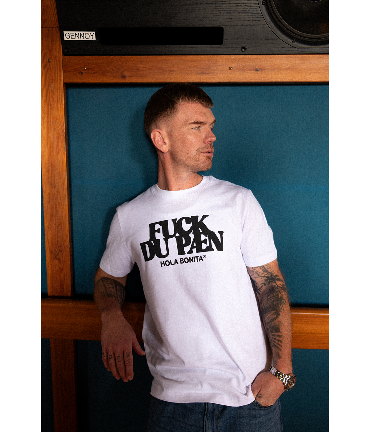 FUCK DU PÆN, T-shirt, Hvid/Sort