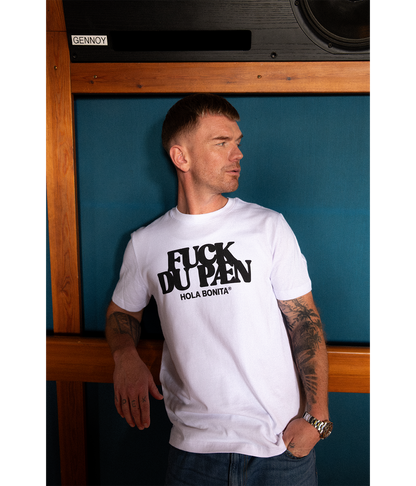 FUCK DU PÆN, T-shirt, Hvid/Sort