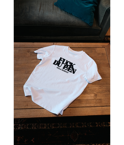 FUCK DU PÆN, T-shirt, Hvid/Sort