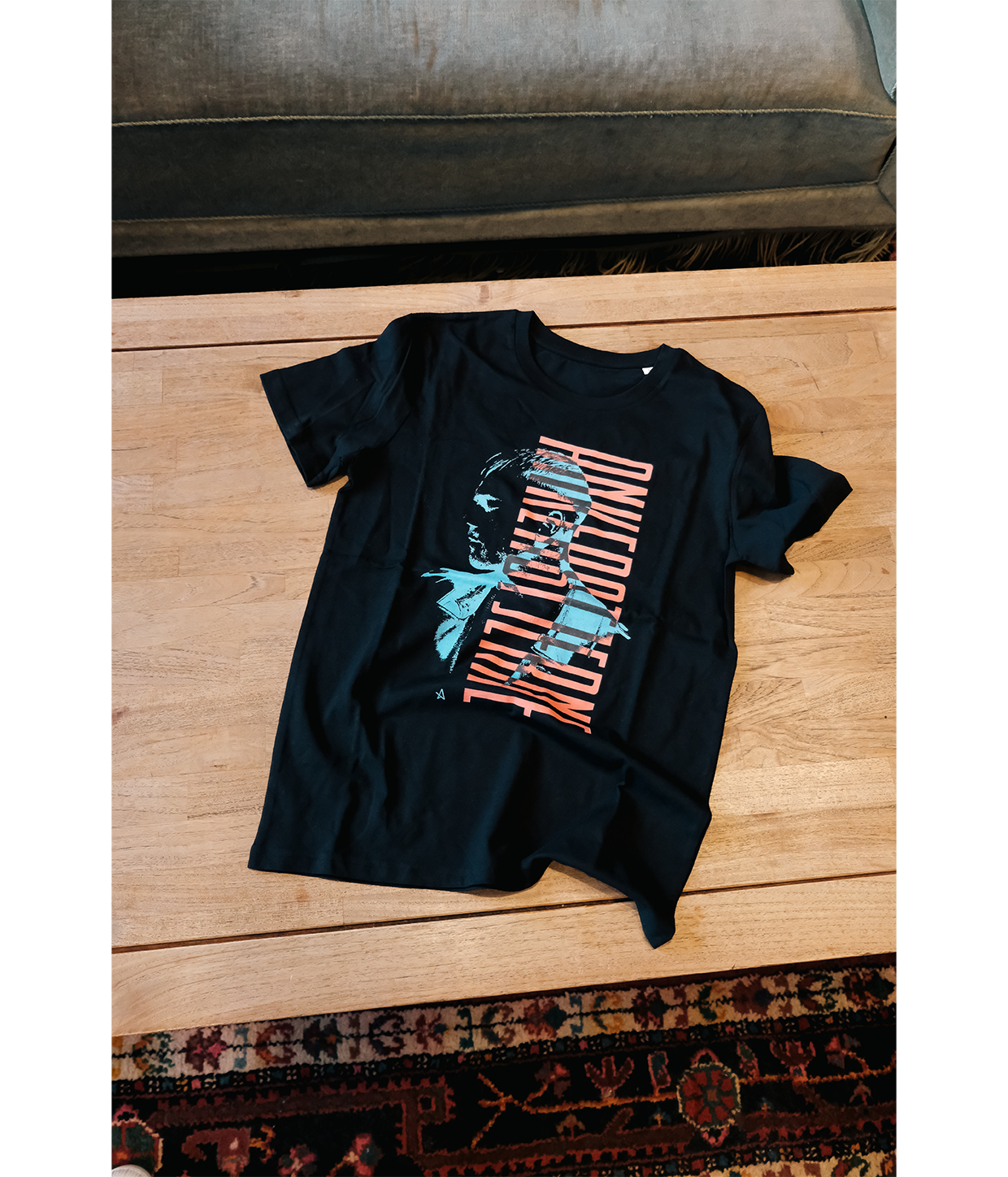 Ankerstjerne rød/blå, Sort T-shirt