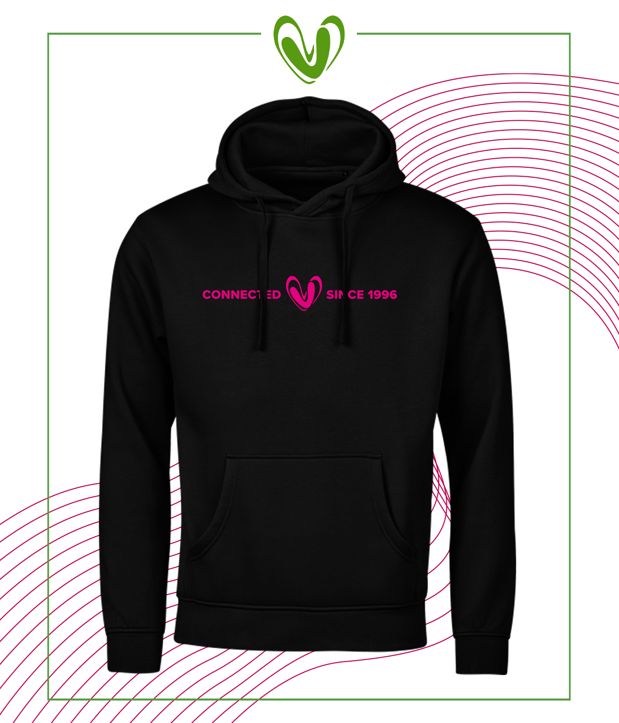 Vig Festival: Connected, Sort Hoodie.