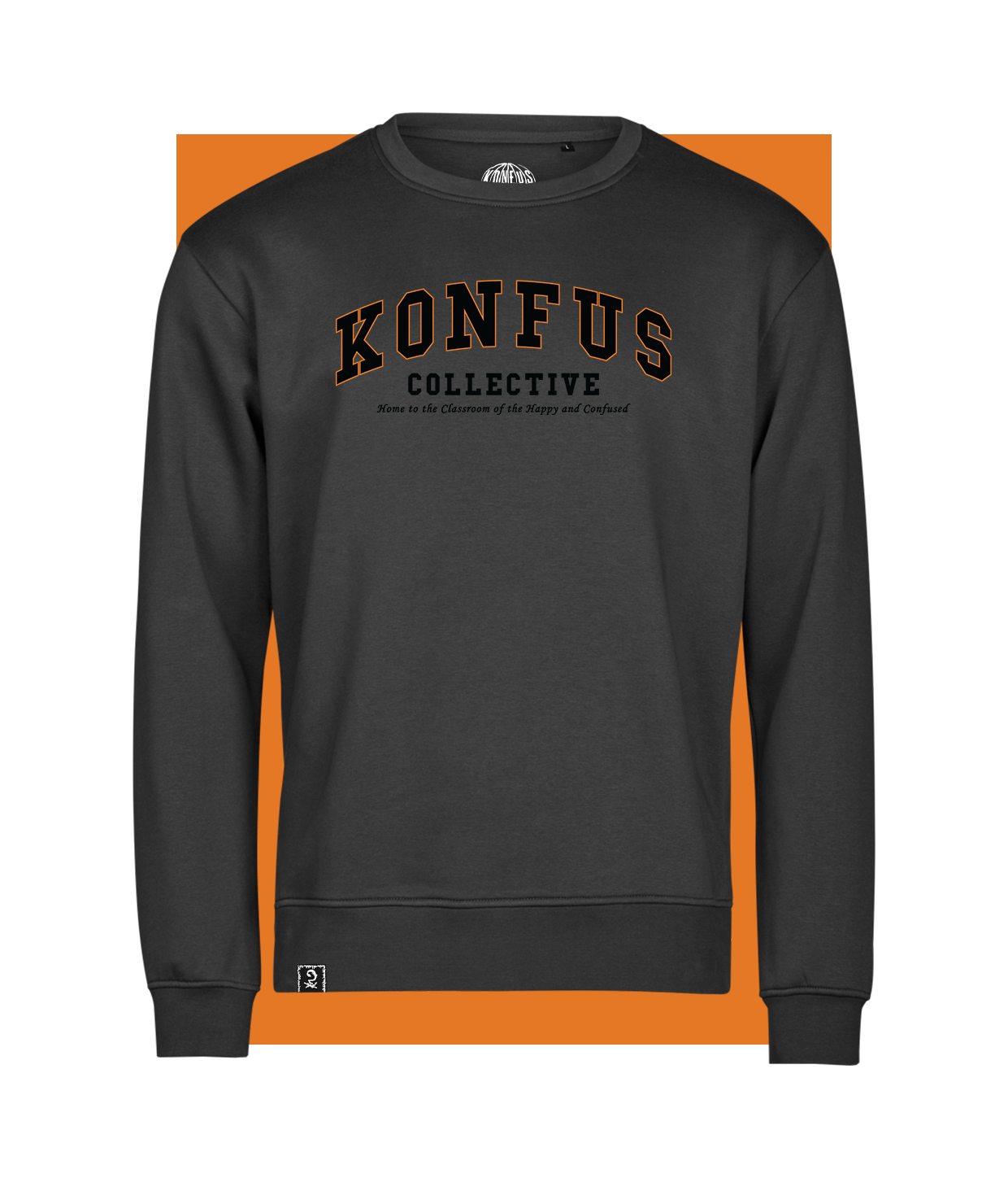 College Classroom, Black Crewneck Sweatshirt