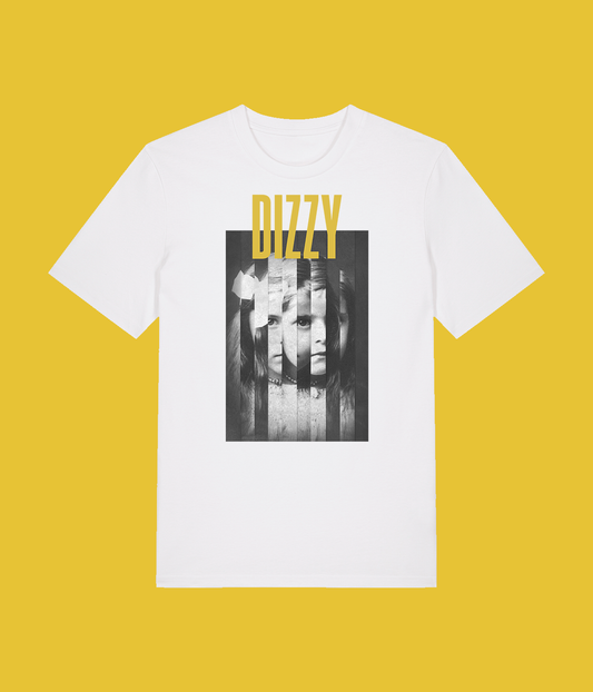 Dizzy Girl Sliced Yellow, White T-shirt