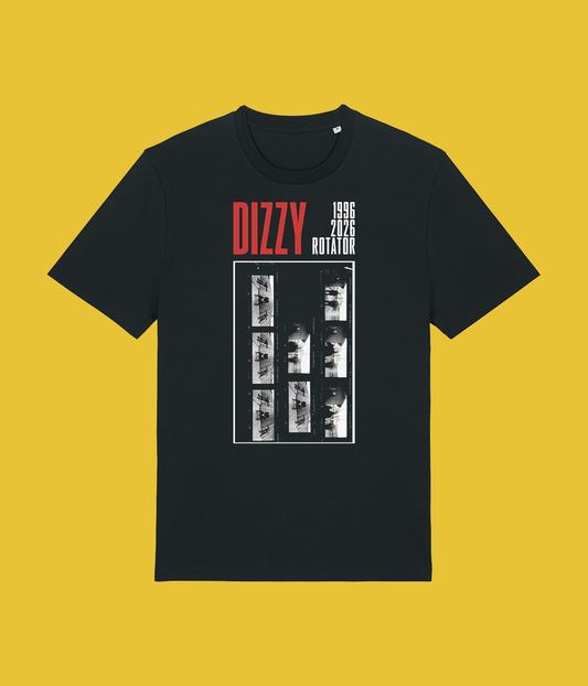 Dizzy Rotator Red, Black T-shirt