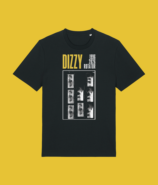 Dizzy Rotator Yellow, Black T-shirt