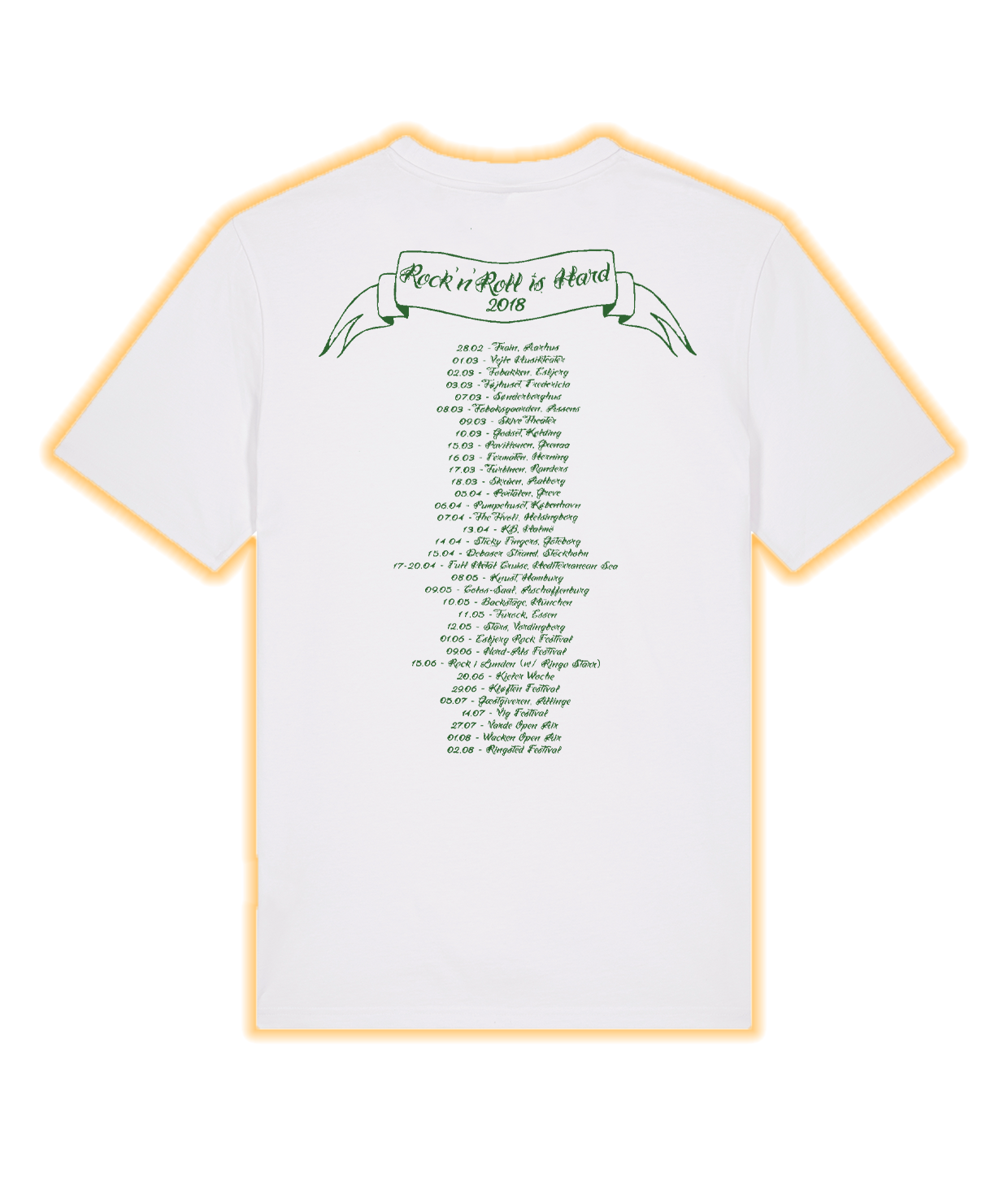 Dying Is Easy Green, White T-shirt