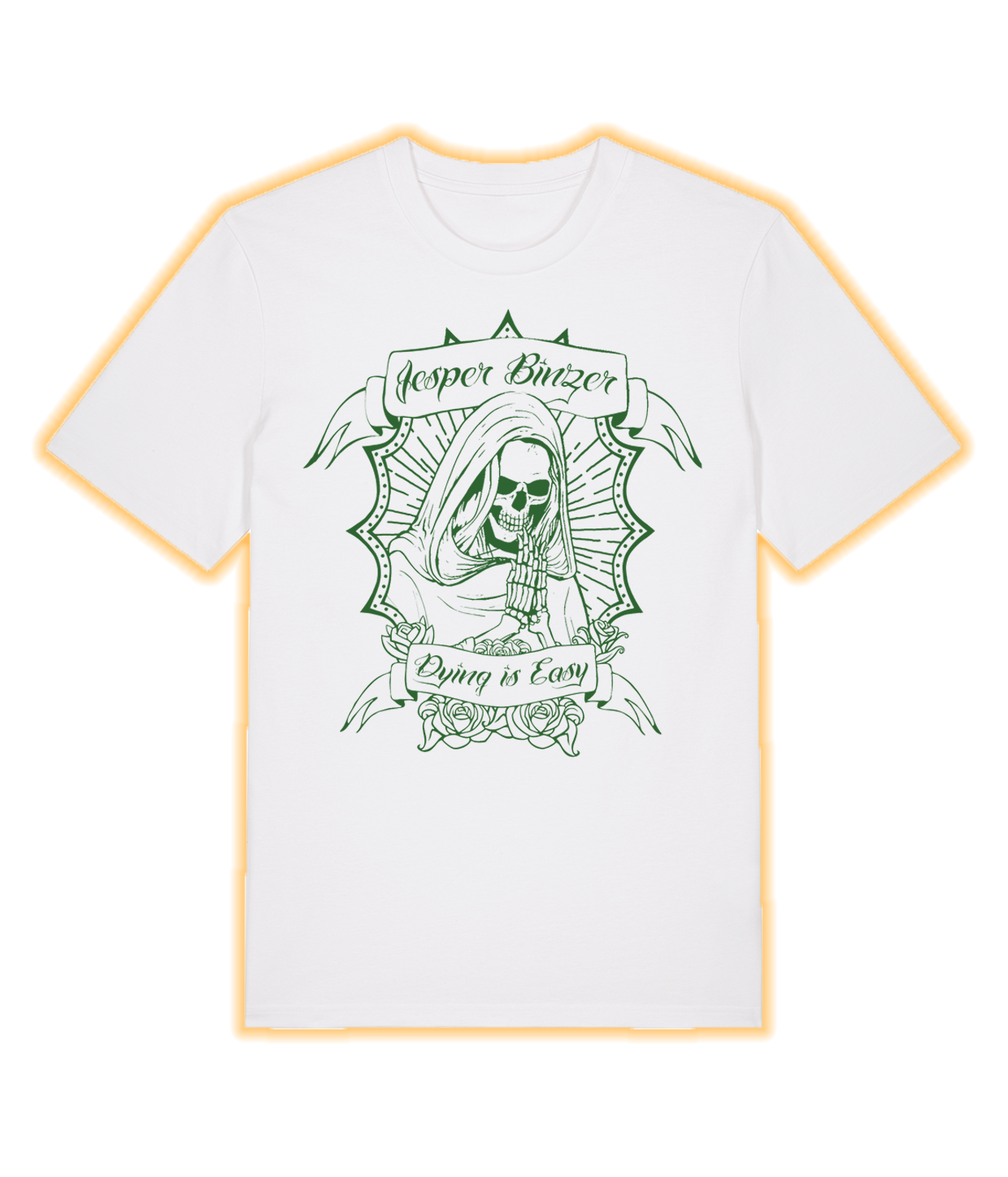 Dying Is Easy Green, White T-shirt