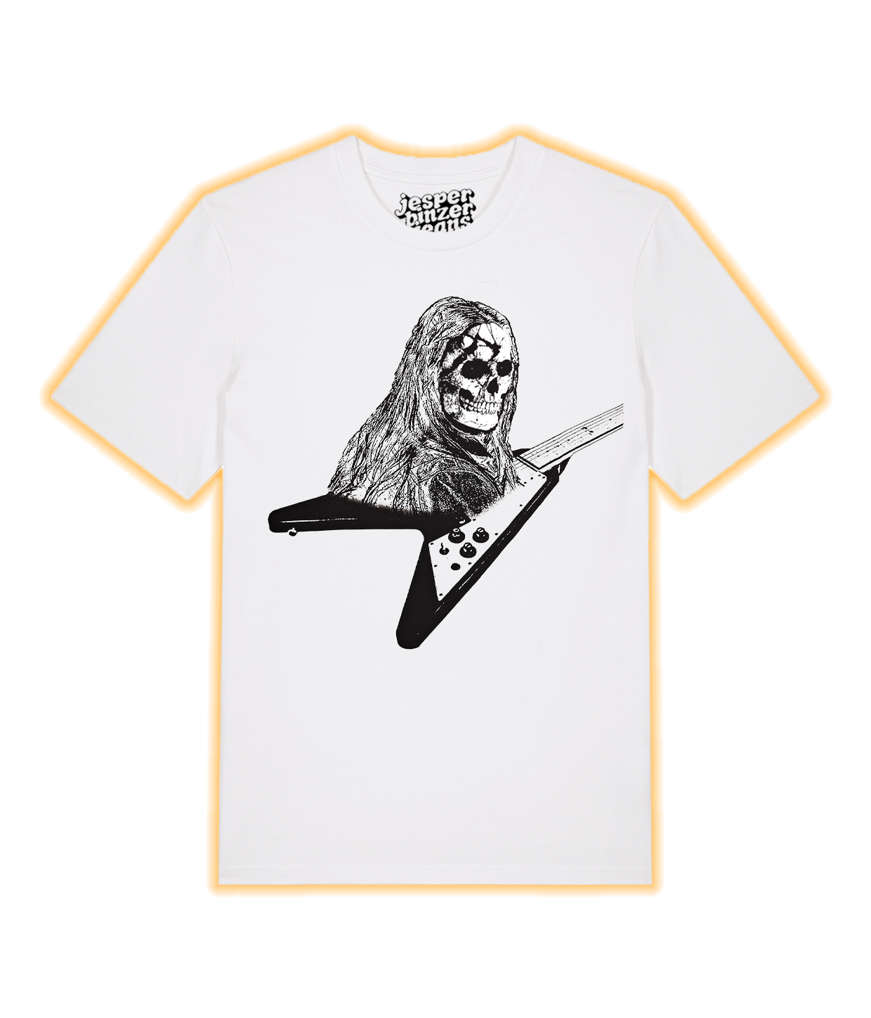 Guitar Head, White T-shirt