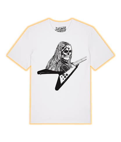 Guitar Head, White T-shirt